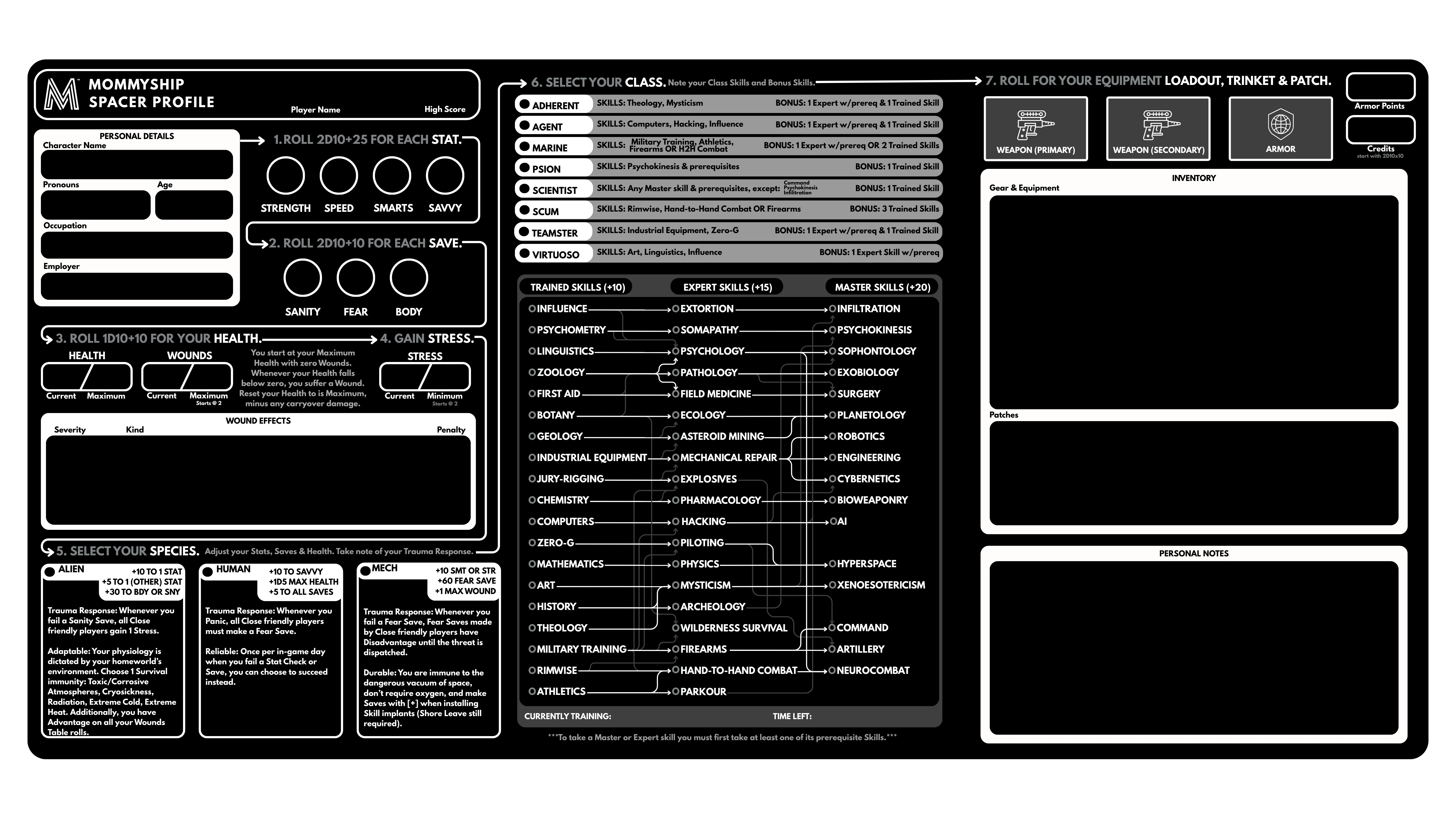 Spacer Profile — Dark Version